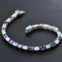 amethyst and ethiopian welo opal tennis bracelet in rhodium over sterling silver live studio