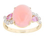 pink opal pink sapphire and diamond ring in 10k yellow gold