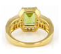 back view of peridot chrome diopside and zircon ring in 18k yellow gold over sterling silver