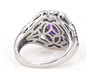 amethyst champagne and white diamond ring in black and white rhodium over sterling silver