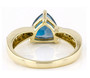 london blue trillion topaz blue and white diamond ring in 10k yellow gold