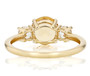 heliodor and white zircon trilogy ring in 10k yellow gold