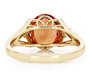 back view of red labradorite red diamond and zircon ring in 10k yellow gold