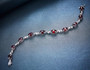 garnet bracelet in rhodium over sterling silver