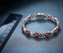garnet bracelet in rhodium over sterling silver