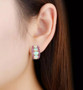 ethiopian welo opal and rhodolite garnet earrings in rhodium over sterling silver