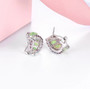 ethiopian welo opal and rhodolite garnet earrings in rhodium over sterling silver
