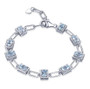 aquamarine bracelet in rhodium over sterling silver