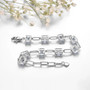 aquamarine bracelet in rhodium over sterling silver