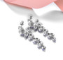 tanzanite dangle earrings in rhodium over sterling silver