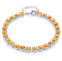 sky blue topaz 5mm round rhodium over sterling silver tennis bracelet