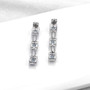 aquamarine dangle earrings in rhodium over sterling silver