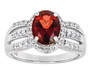 red labradorite and zircon ring halo ring in rhodium over sterling silver