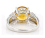 back view of citrine and white topaz ring in rhodium over sterling silver