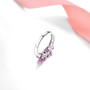 five stone natural gemstone band ring in rhodium over sterling silver