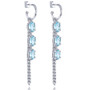 natural gemstone interchangeable earrings in rhodium over sterling silver