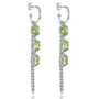 full view of natural gemstone interchangeable earrings in rhodium over sterling silver