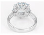 back view of aquamarine halo ring in rhodium over sterling silver