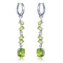 natural gemstone dangle earrings in rhodium over sterling silver
