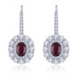 full view of ethiopian opal double halo earrings in rhodium over sterling silver