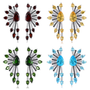 full view of garnet cluster statement earrings in rhodium over sterling silver