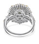 back view of mint tsavorite garnet and white zircon two-tone ring in 18k yellow gold and rhodium over sterling silver
