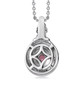 back view of mahenge pink spinel brown and white zircon pendant necklace in 18k rose gold and rhodium over sterling silver