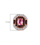 mahenge pink spinel brown and white zircon earrings in 18k rose gold and black rhodium over sterling silver shown for size comparison