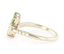 side view of pineapple ring in 18k yellow gold over sterling silver