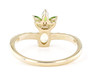 back view of pineapple ring in 18k yellow gold over sterling silver