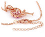 back view of flamingo pendant necklace in 18k rose gold over sterling silver