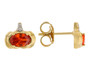pumpkin stud earrings in 18k yellow gold over sterling silver