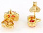 back view of pumpkin stud earrings in 18k yellow gold over sterling silver