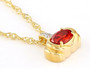 side view of pumpkin pendant necklace in 18k yellow gold over sterling silver