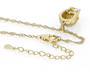 back view of white topaz pendant necklace in 18k yellow gold over sterling silver