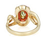 back view of mystic quartz and white zircon ring in 18k yellow gold over sterling silver