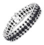 black sapphire bracelet in rhodium over sterling silver 41.60ctw