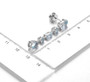 aquamarine dangle earrings in rhodium over sterling silver