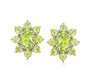 london blue topaz and orange sapphire omega back earrings in rhodium over sterling silver