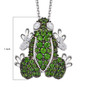 Chrome-diopside-frog-necklace-size-GGS1053