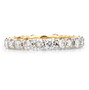 natural white diamond eternity ring in 14k white gold flat lay