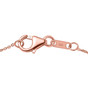 clasp detail of morganite pink sapphire and zircon pendant necklace in 18k rose gold over sterling silver