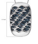 blue diamond cluster pendant necklace in rhodium over sterling silver shown for size comparison