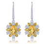 natural gemstone halo earrings in rhodium over sterling silver
