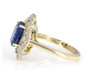 kyanite and diamond 14k yellow gold ring side