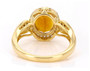 madeira citrine brown diamond and white zircon ring in 18k yellow gold over sterling silver