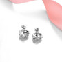 aquamarine snowflake earrings in rhodium over sterling silver