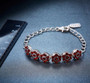 garnet bracelet in rhodium over sterling silver