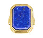 lapis lazuli ring in 18k yellow gold over sterling silver