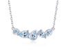 aquamarine necklace in rhodium over sterling silver